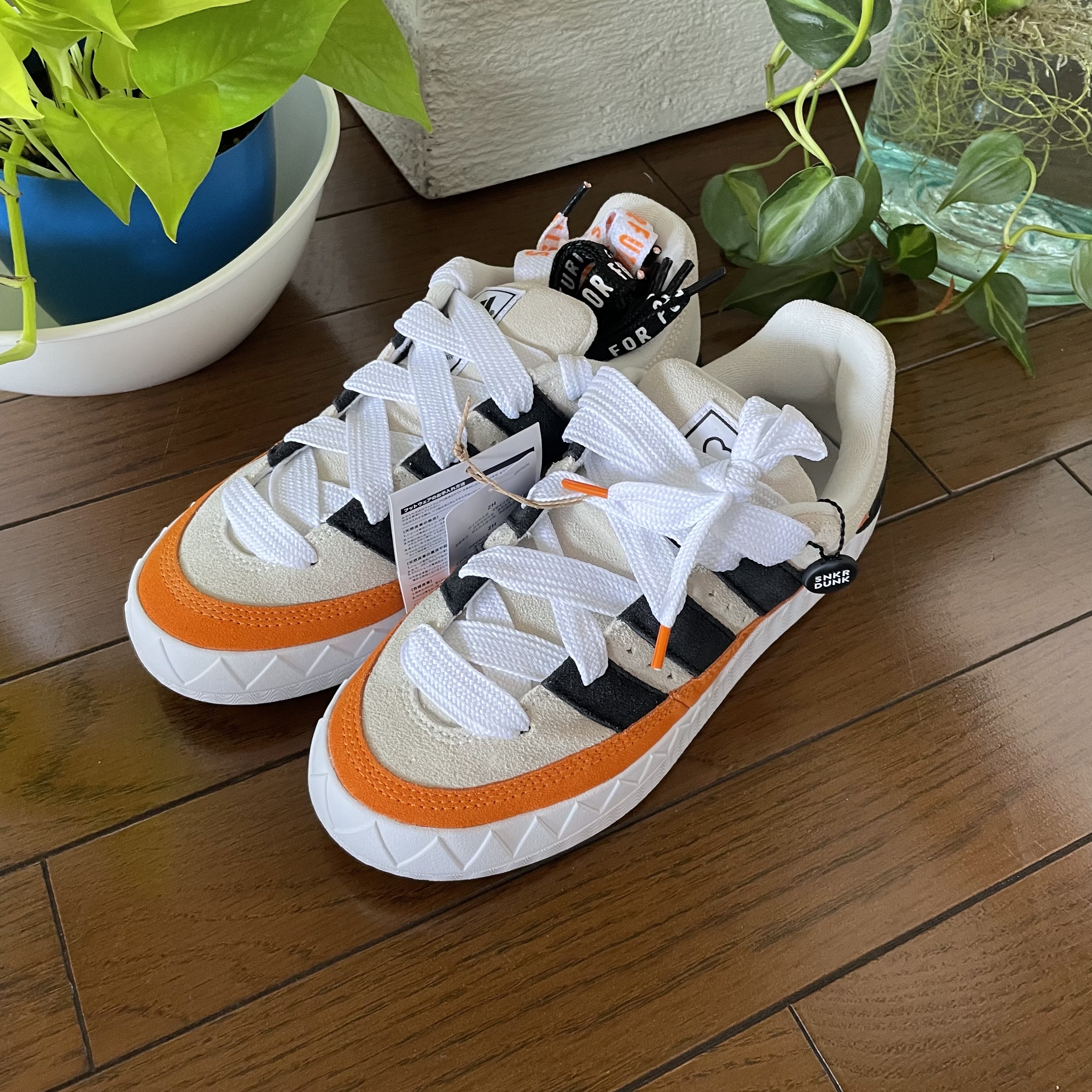 Adidas x Human Made Adimatic White 착용 스타일 - 1