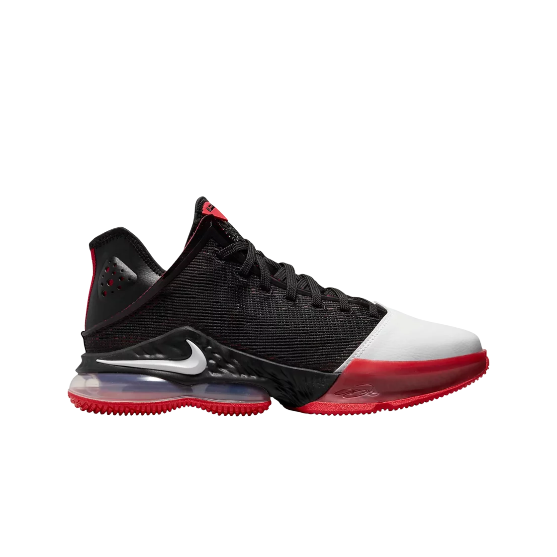 나이키 르브론 19 로우 블랙 화이트 유니버시티 레드(Nike LeBron XIX Low Black White University Red) - 1