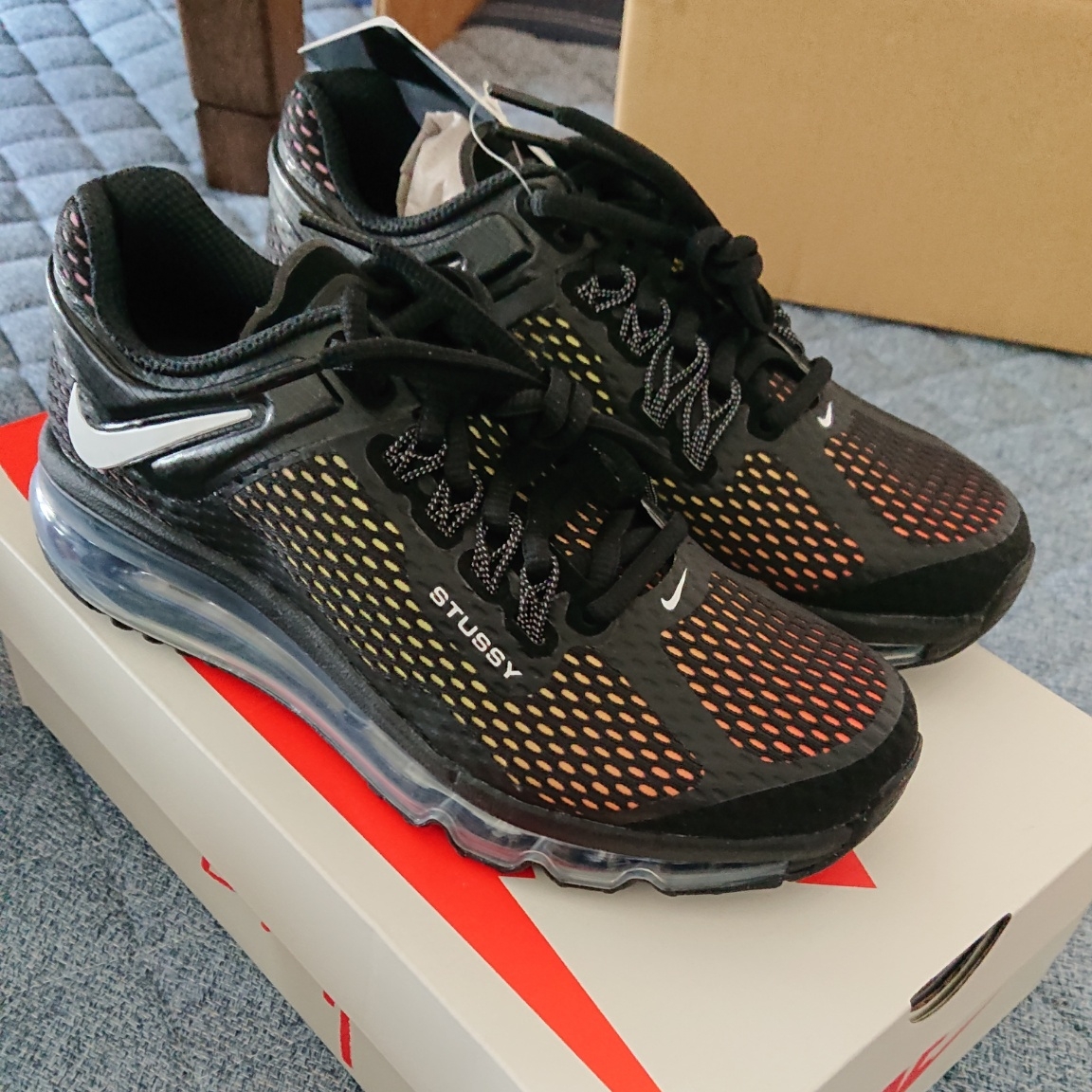 Nike x Stussy Air Max 2013 Black 착용 스타일