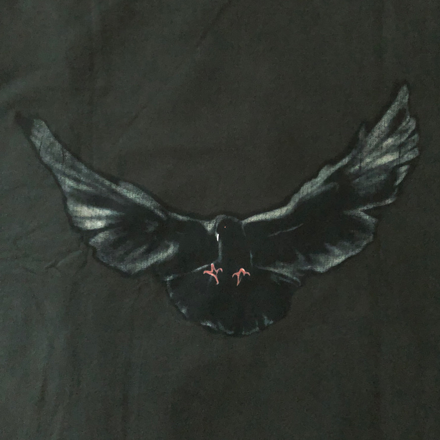 Yeezy Gap Engineered By Balenciaga Dove 3/4 Sleeve T-Shirt Black, Yeezy Gap Engineered By Balenciaga Dove Long Sleeve T-Shirt Black 착용 스타일 - 2