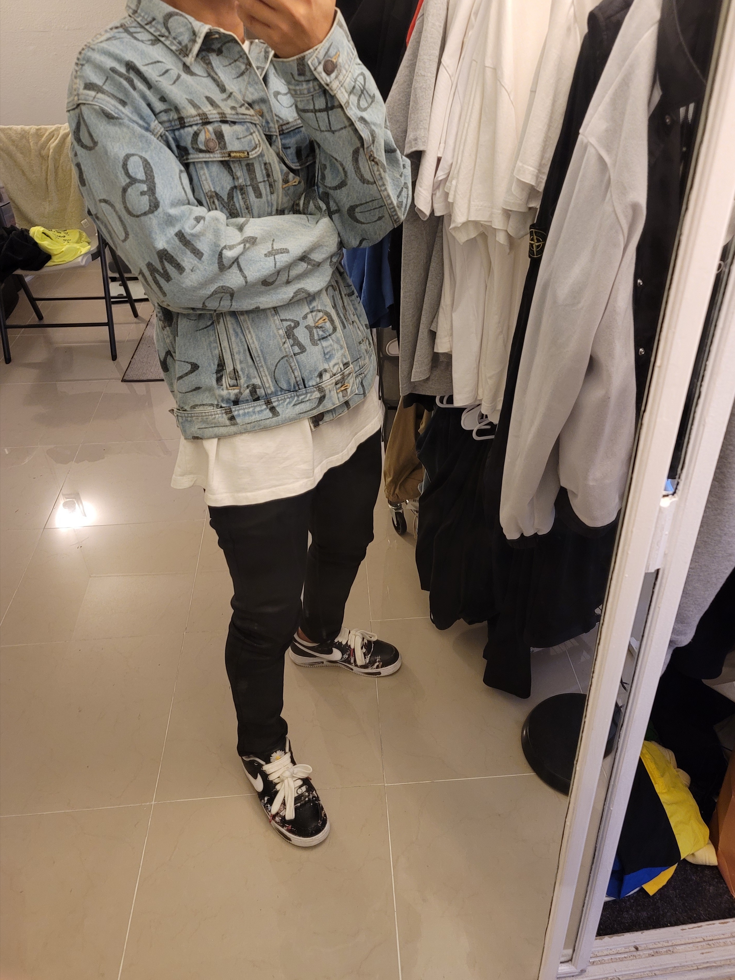 Supreme x Yohji Yamamoto Sweater - 20FW, Nike x Off-White Blazer Mid White OG The Ten 착용 스타일 - 2
