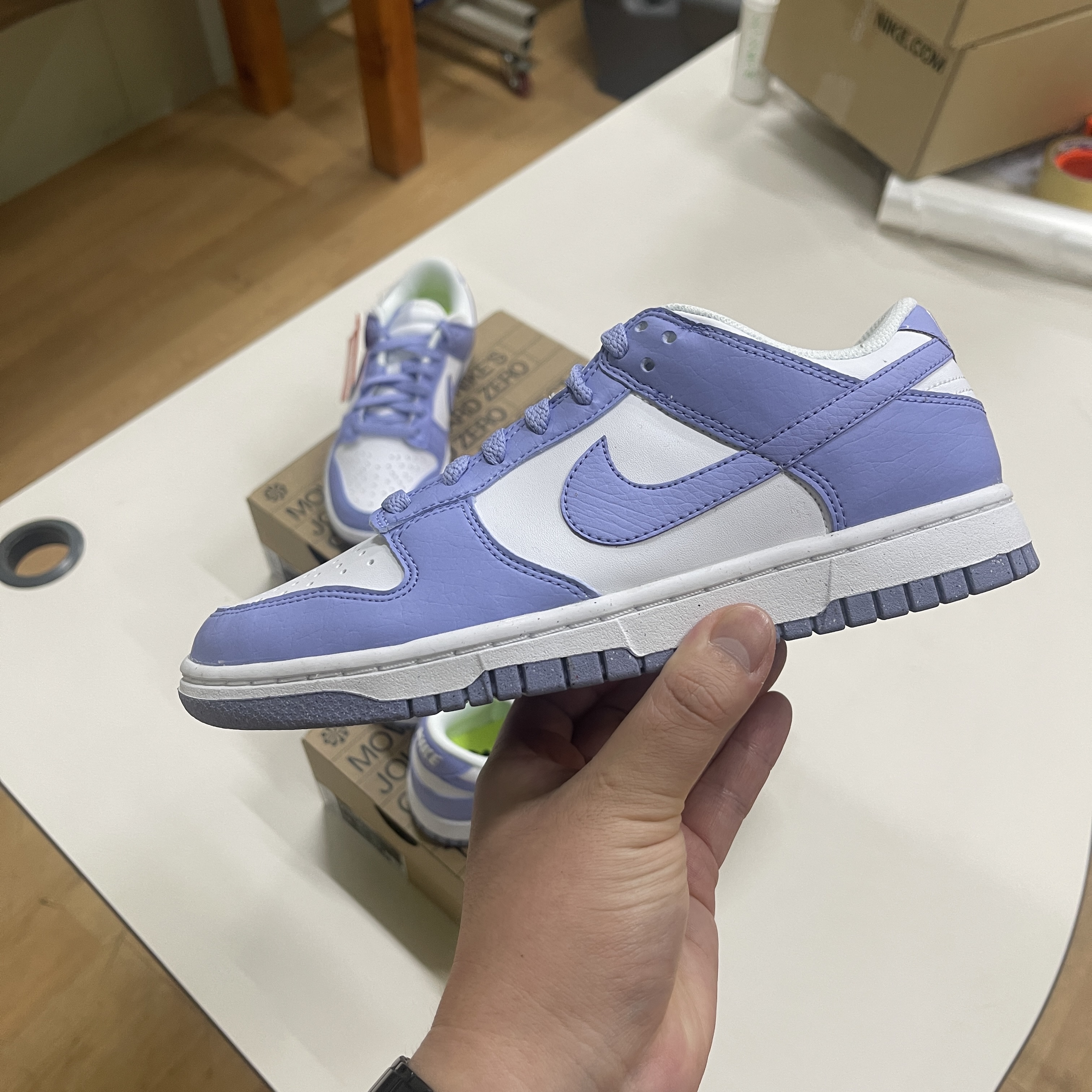 (W) Nike Dunk Low Next Nature Lilac 착용 스타일 - 3