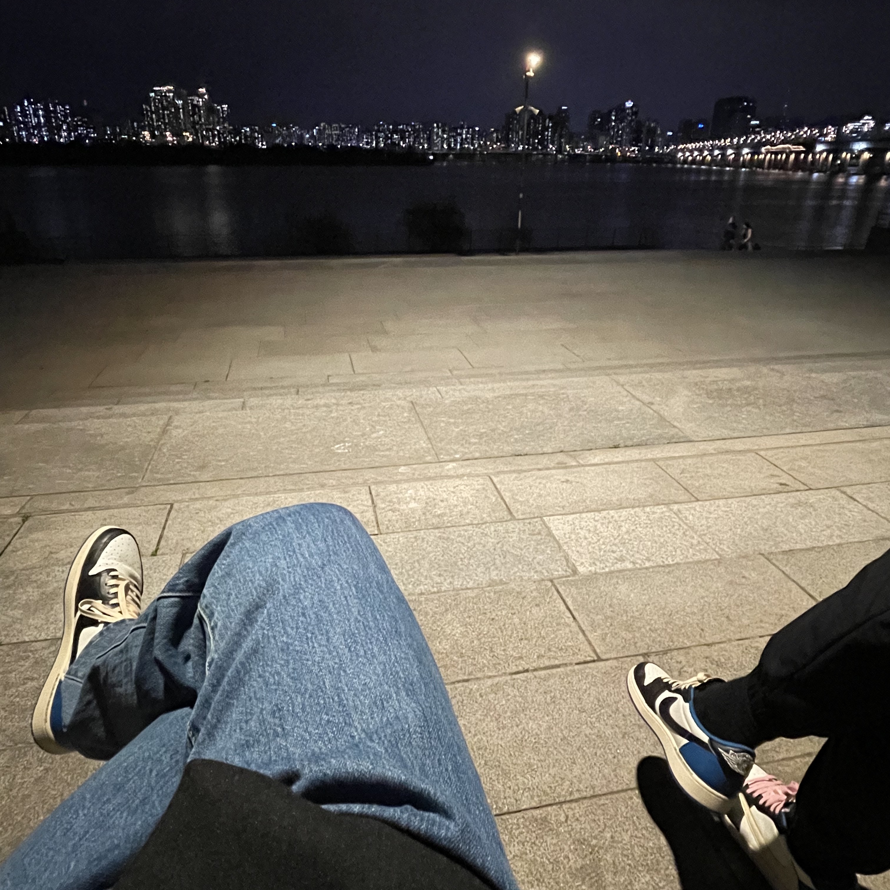 Jordan 1 x Travis Scott x Fragment Retro Low OG SP Military Blue 착용 스타일