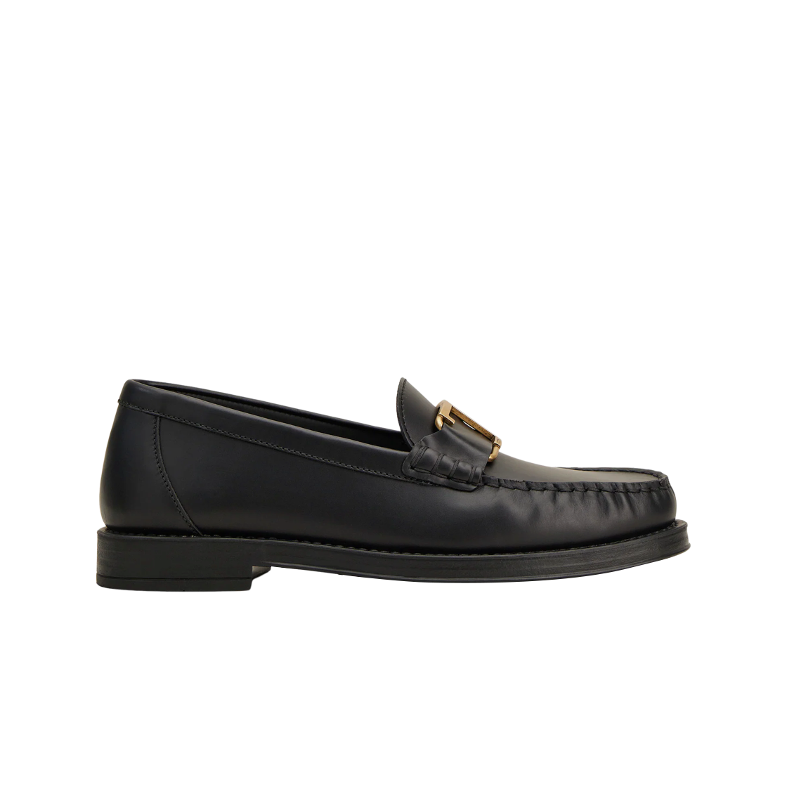 (W) 토즈 타임리스 레더 로퍼 블랙((W) Tod's Timeless Leather Loafers Black) - 1