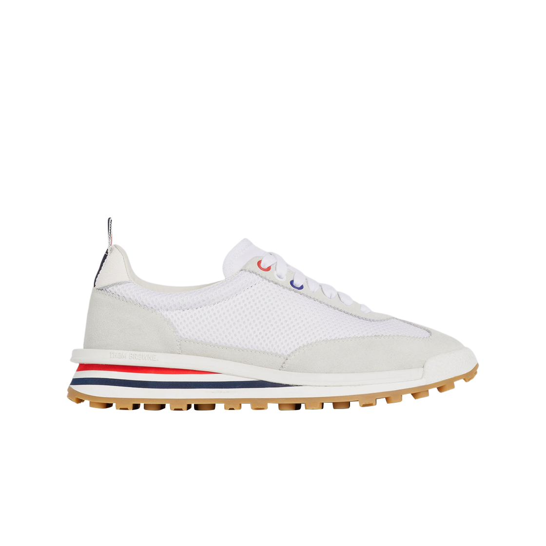 FFD054A-06552-100 (W) Thom Browne Nylon Tech Runner White Grey