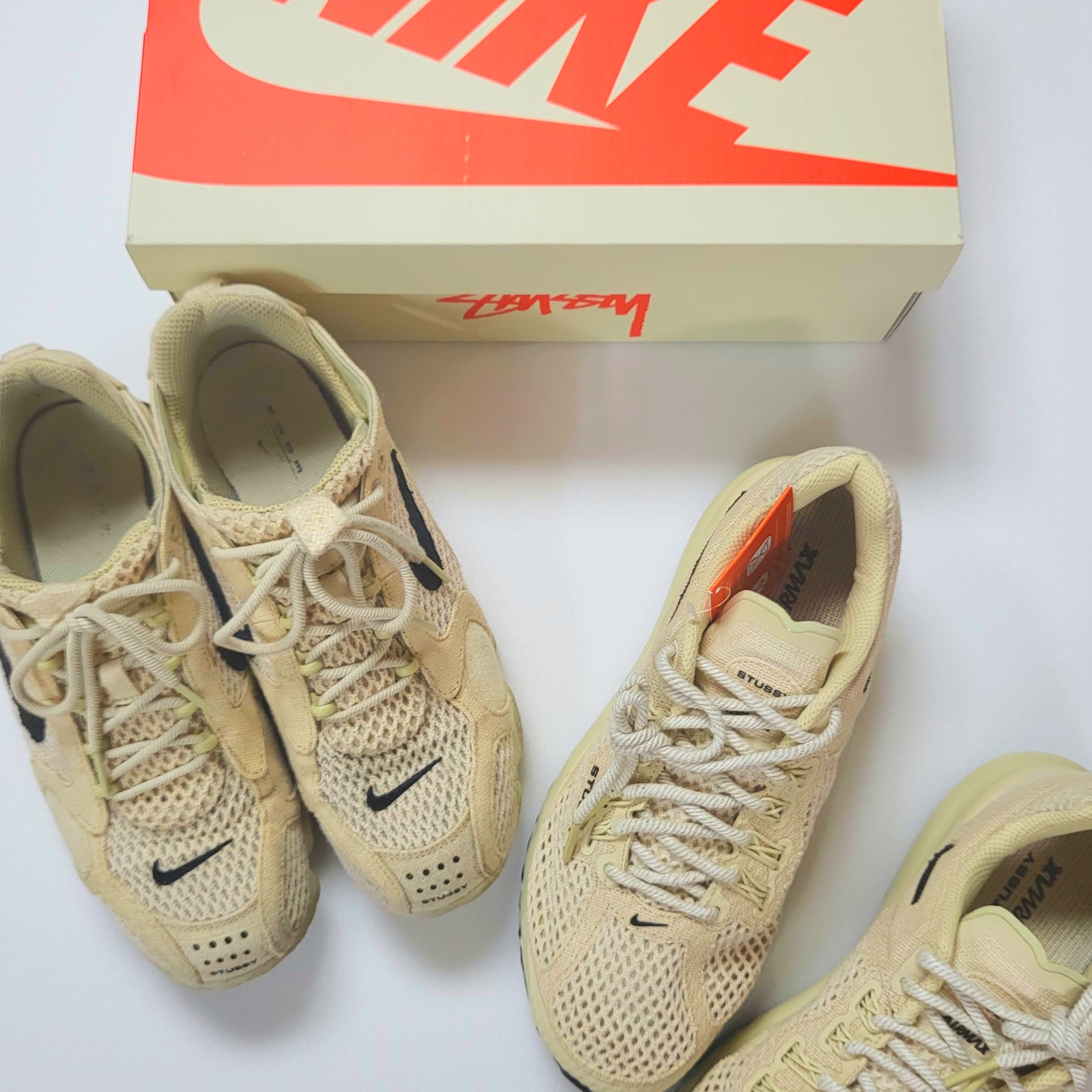 Nike x Stussy Air Max 2013 Fossil, Nike x Stussy Air Zoom Spiridon Cage 2 Fossil 착용 스타일 - 3