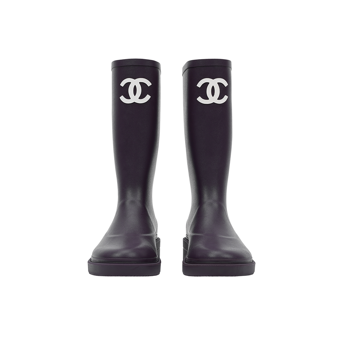 (W) 샤넬 부츠 카우초크 & 다크 퍼플((W) Chanel Boots Caoutchouc & Dark Purple) - 3