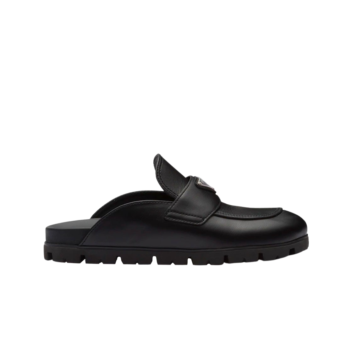 (W) 프라다 레더 뮬 블랙((W) Prada Leather Mules Black) - 1