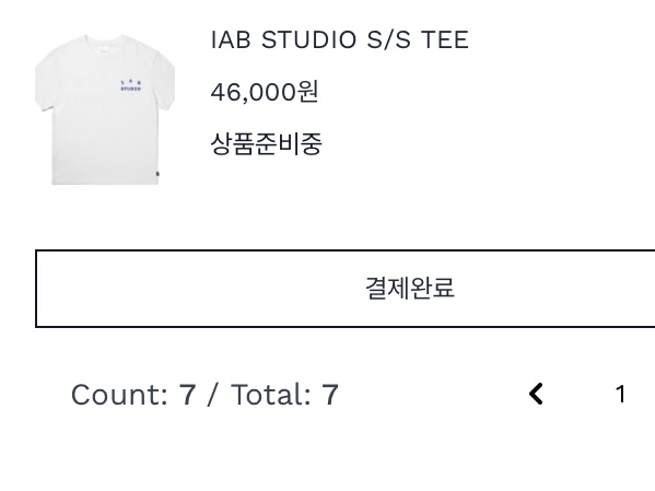 IAB Studio T-Shirt White Navy - 22FW 착용 스타일
