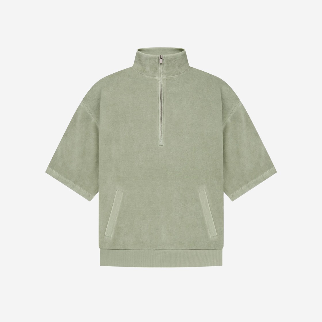 (W) Essentials Velour Mockneck Seafoam - 22SS 상세 이미지 1