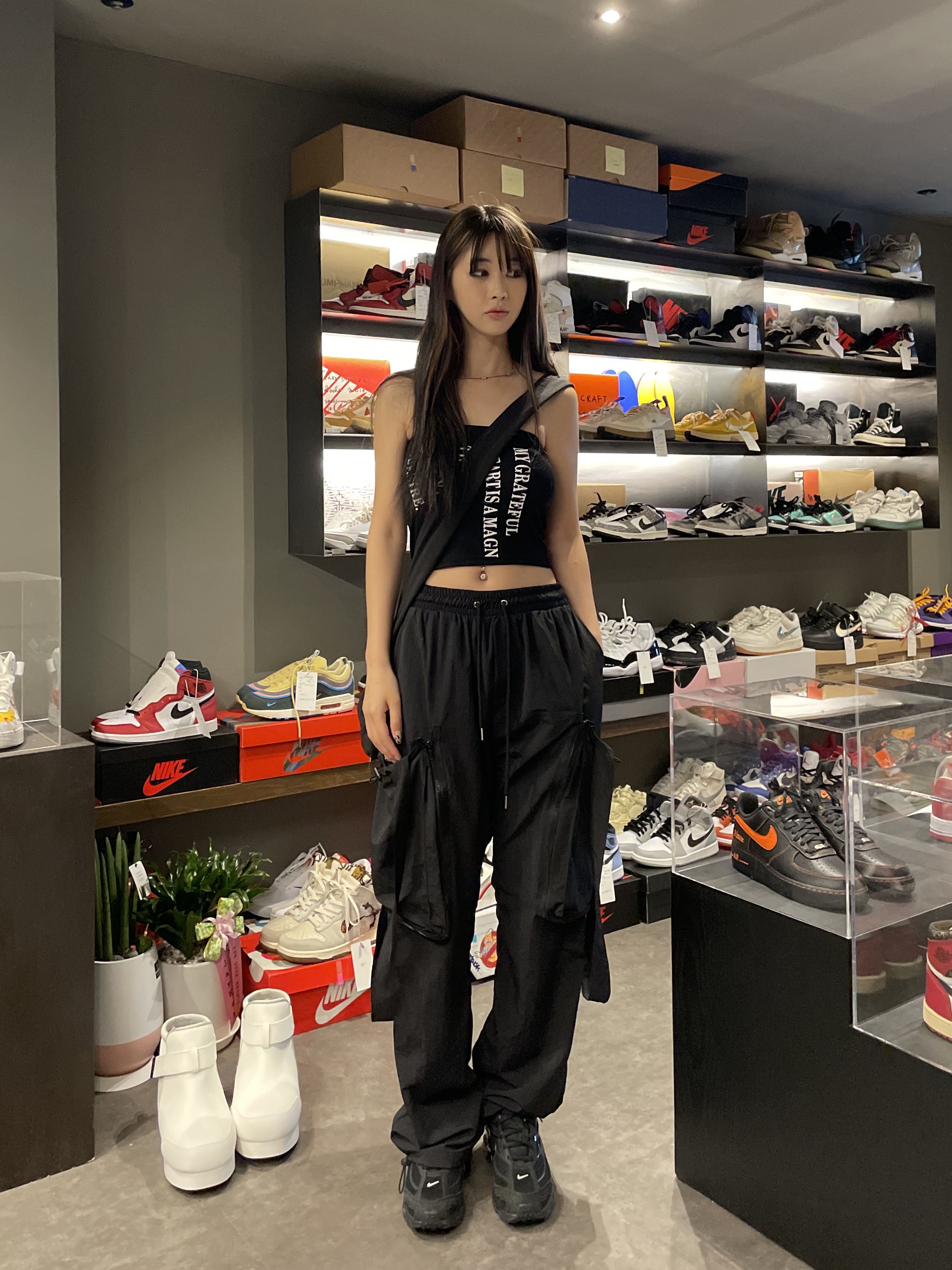 Nike x Supreme Shox Ride 2 SP Black 착용 스타일 - 2