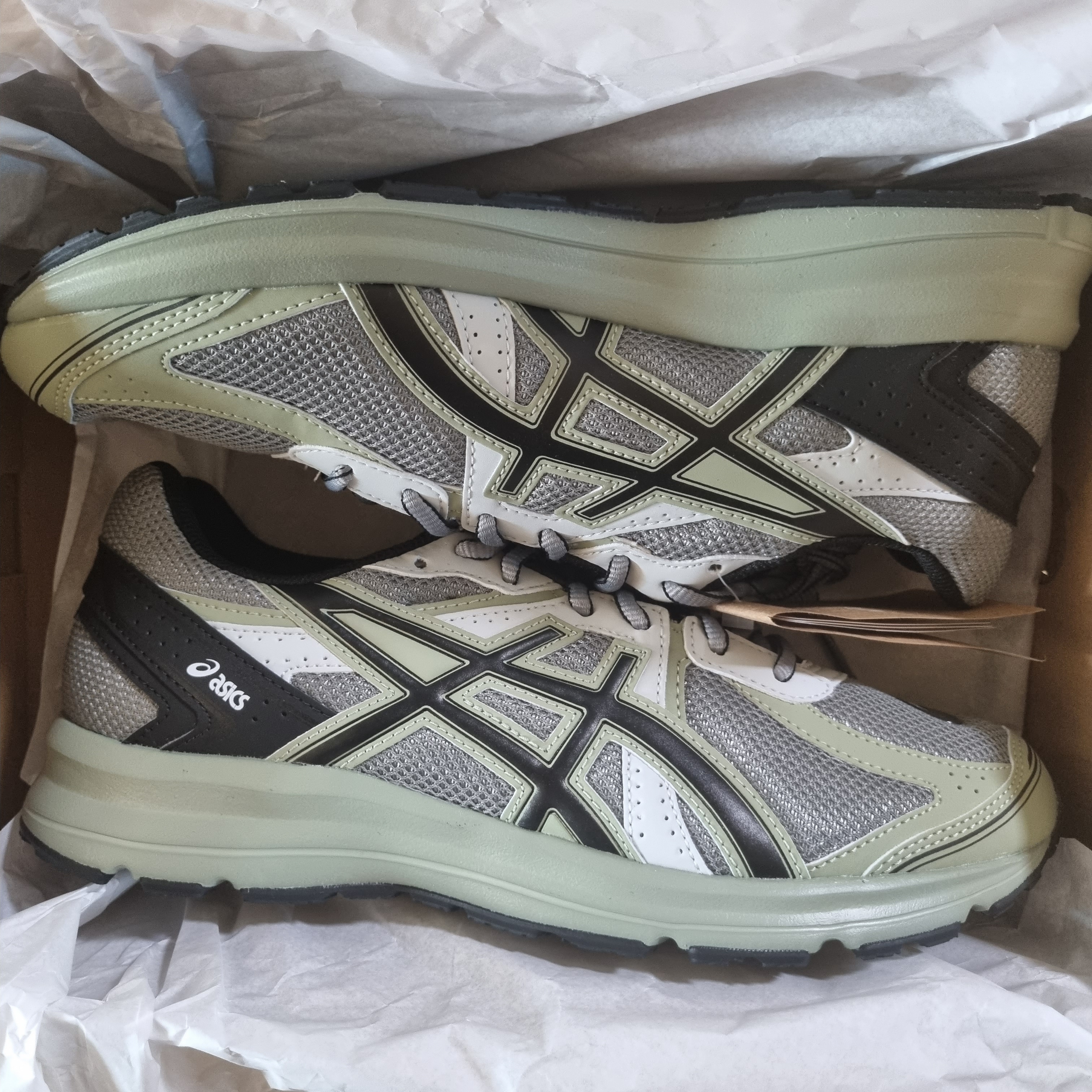 Asics Jog 100 S Sheet Rock - 2E Wide 착용 스타일