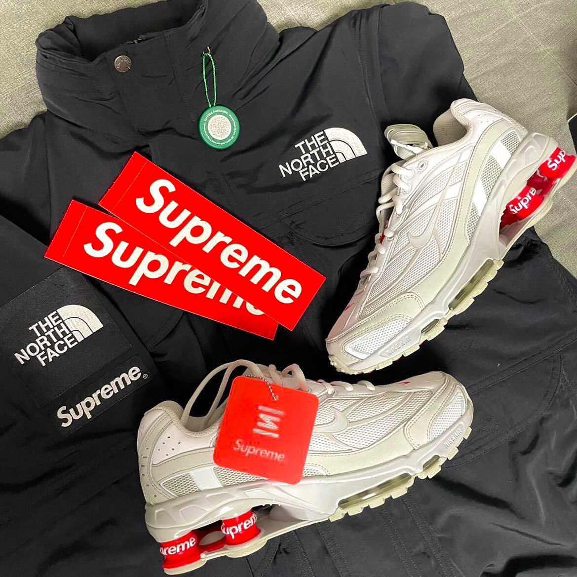 Supreme x The North Face Trekking Convertible Jacket Black - 22SS, Nike x Supreme Shox Ride 2 SP White 착용 스타일