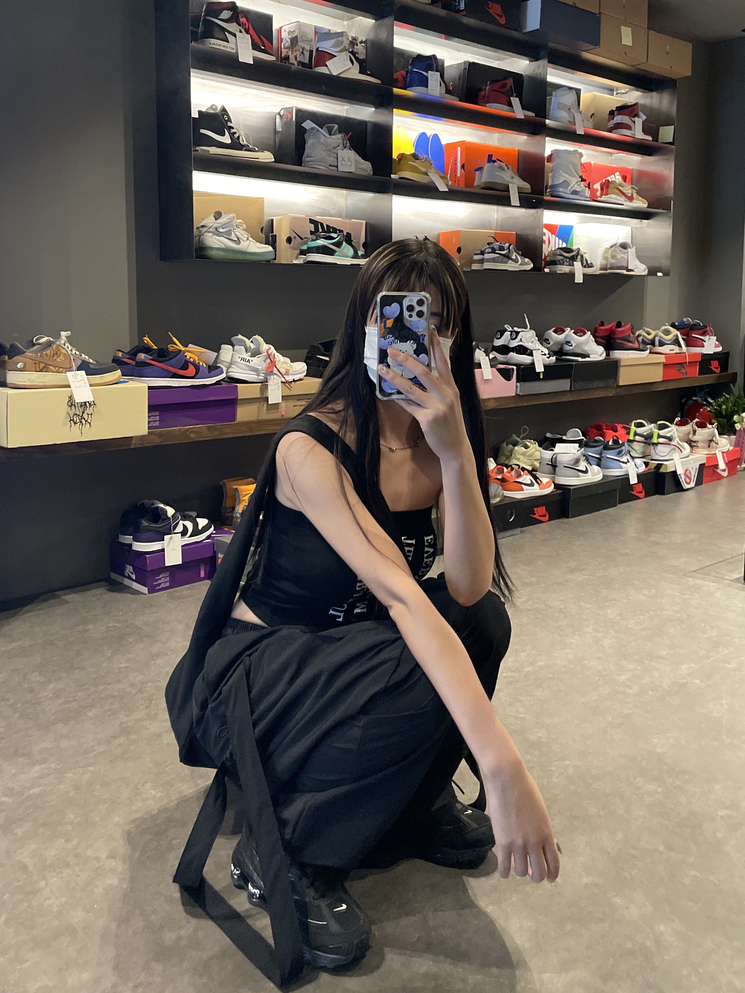 Nike x Supreme Shox Ride 2 SP Black 착용 스타일 - 4