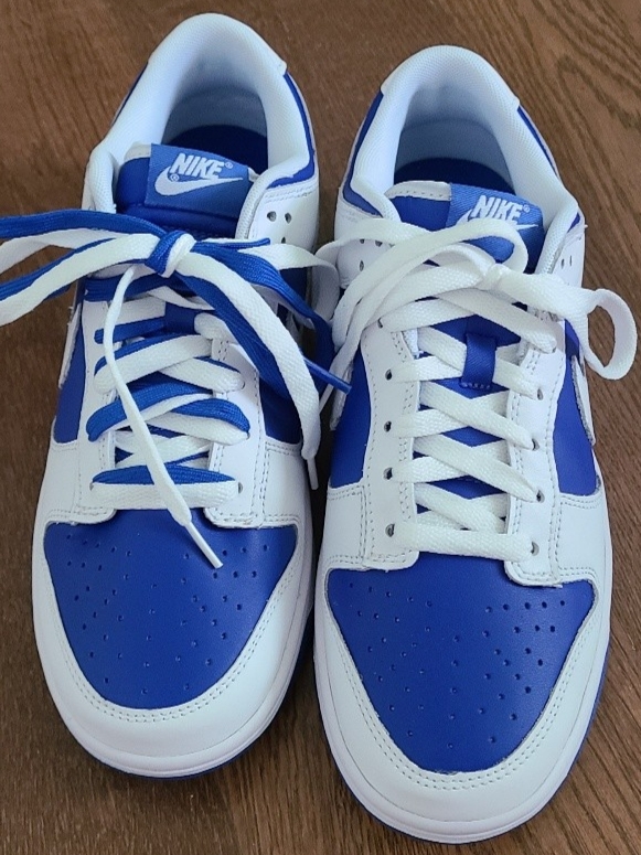 Nike Dunk Low Retro Racer Blue and White 착용 스타일 - 2