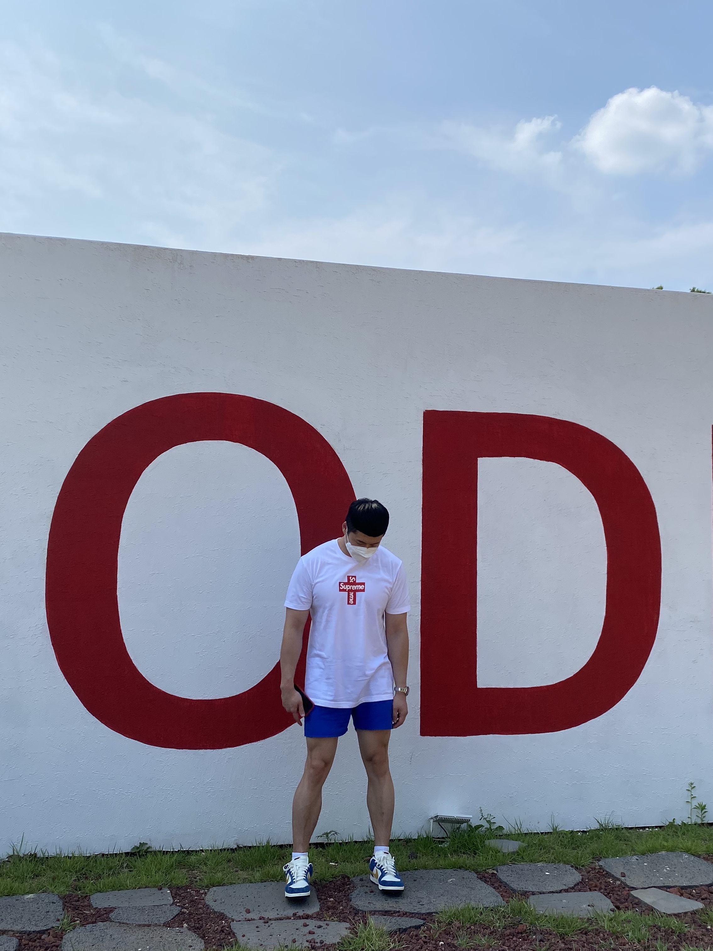 Supreme Cross Box Logo T-Shirt White - 20FW, Nike x Kasina Dunk Low 80's Bus 착용 스타일 - 4