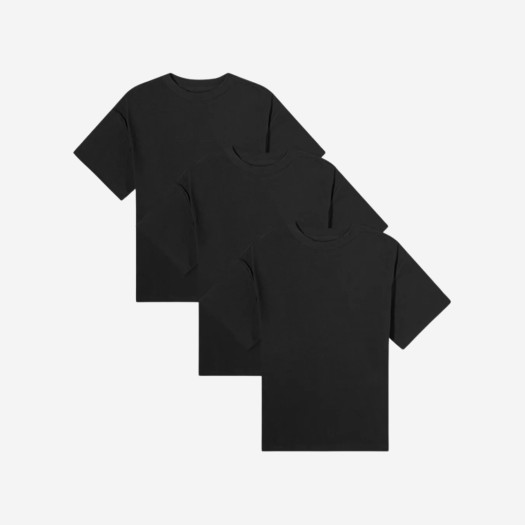 에센셜 티셔츠 블랙 (3팩)