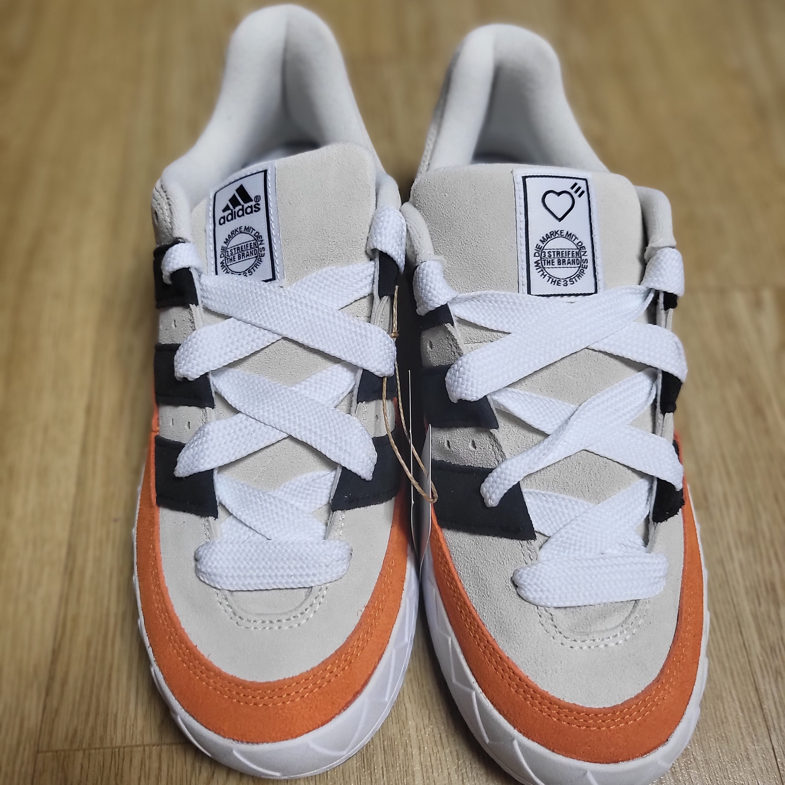 Adidas x Human Made Adimatic White 착용 스타일 - 2