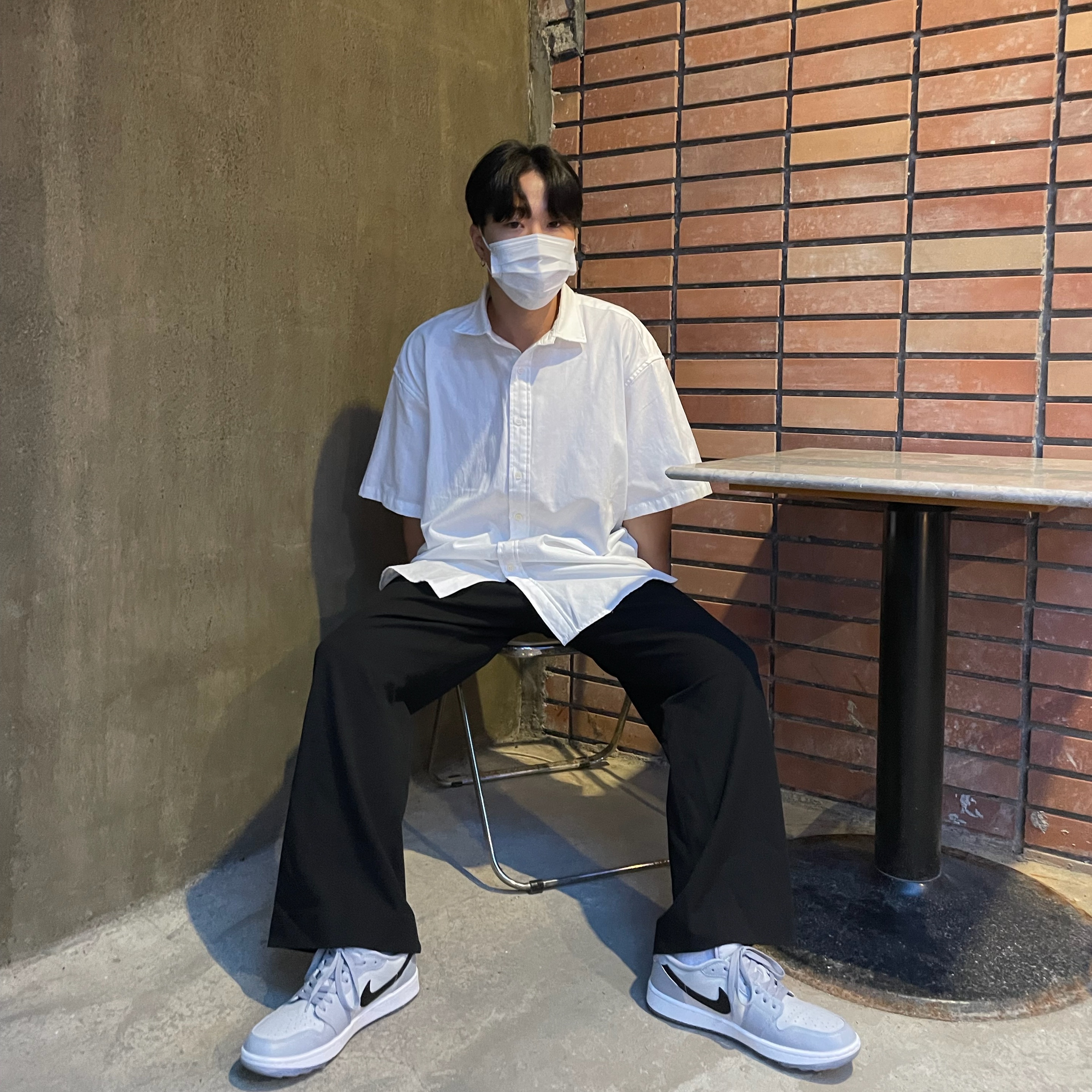Jordan 1 Low Golf Wolf Grey 착용 스타일
