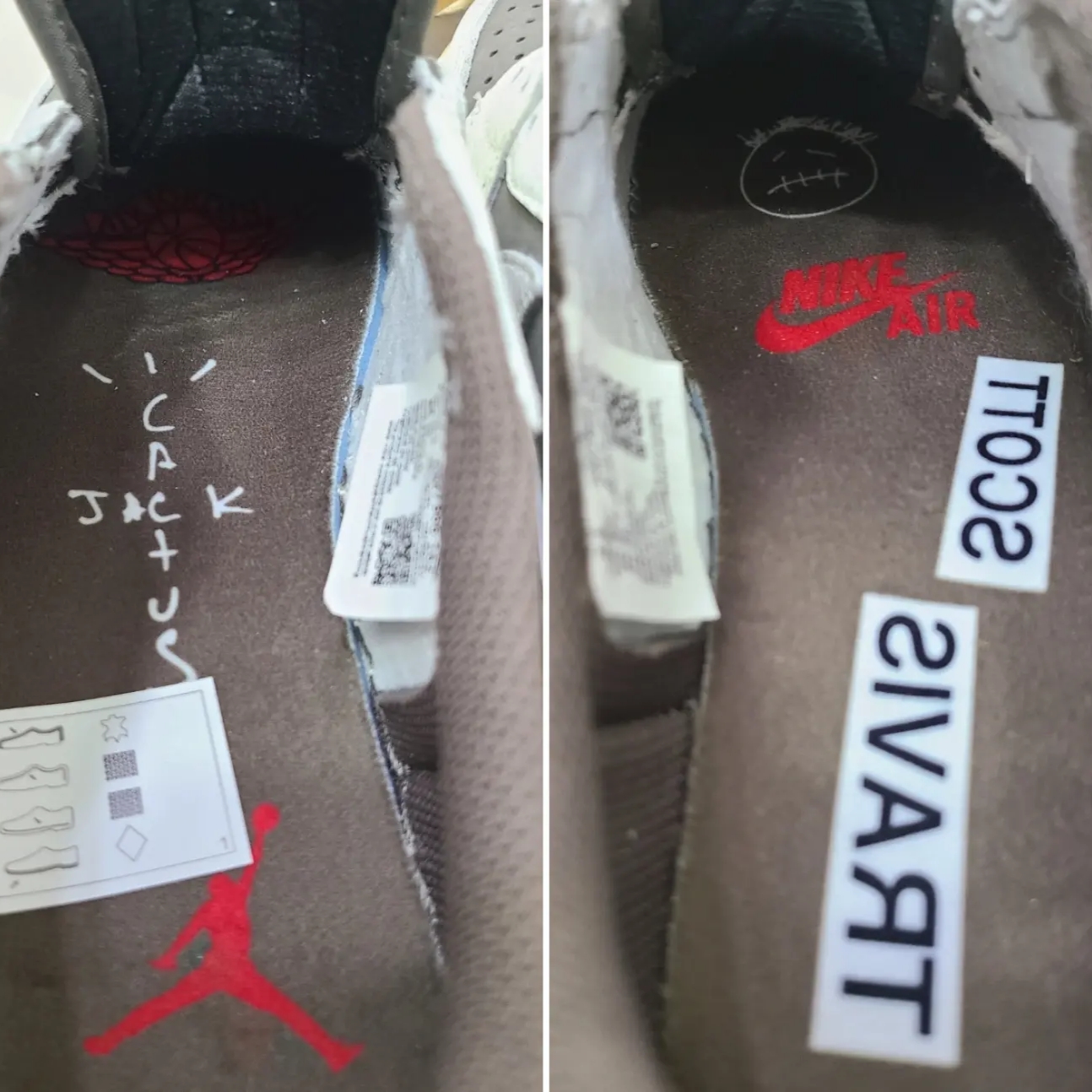 Jordan 1 x Travis Scott Retro Low OG SP Sail and Ridgerock 착용 스타일 - 4