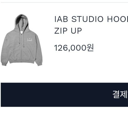 IAB Studio Zip-Up Hoodie Gray - 22FW 착용 스타일
