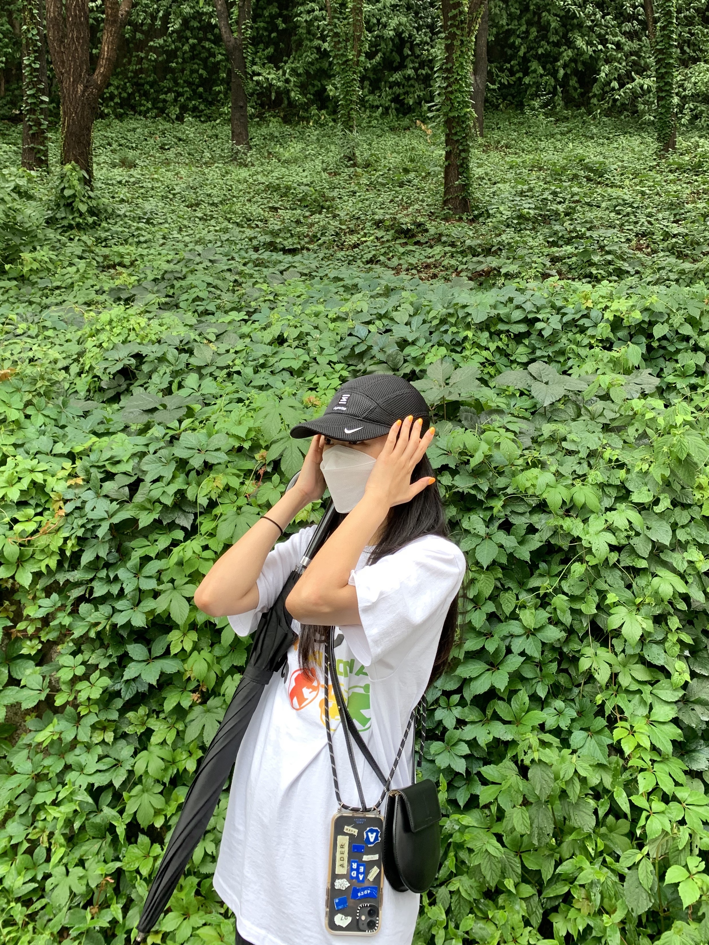 Supreme x Nike Shox Running Hat Black - 22SS, Stussy x Cactus Plant Flea Market International T-Shirt White 착용 스타일