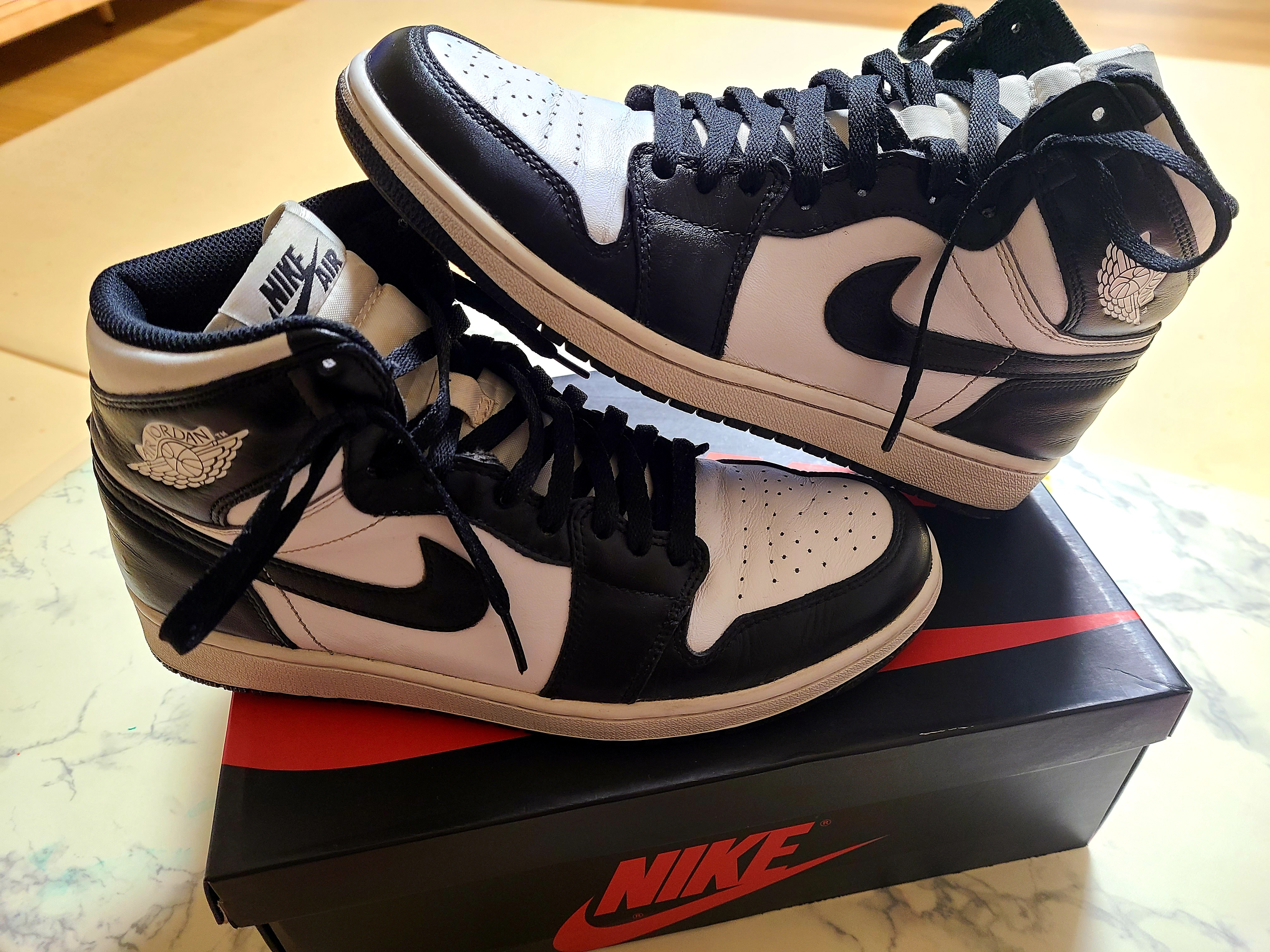 Nike Dunk Low Retro Black, Jordan 1 Retro High OG Black White 2014 착용 스타일 - 2