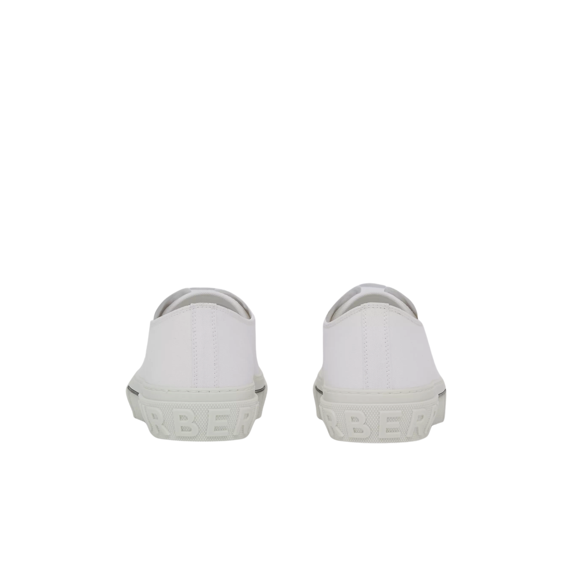 버버리 로고 디테일 코튼 스니커즈 뉴트럴 화이트(Burberry Logo Detail Cotton Sneakers Neutral White) - 2