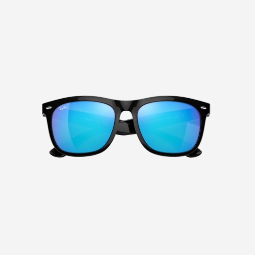레이밴 4260D 글로스 블랙 프레임 블루 미러 렌즈 로우 브릿지 핏