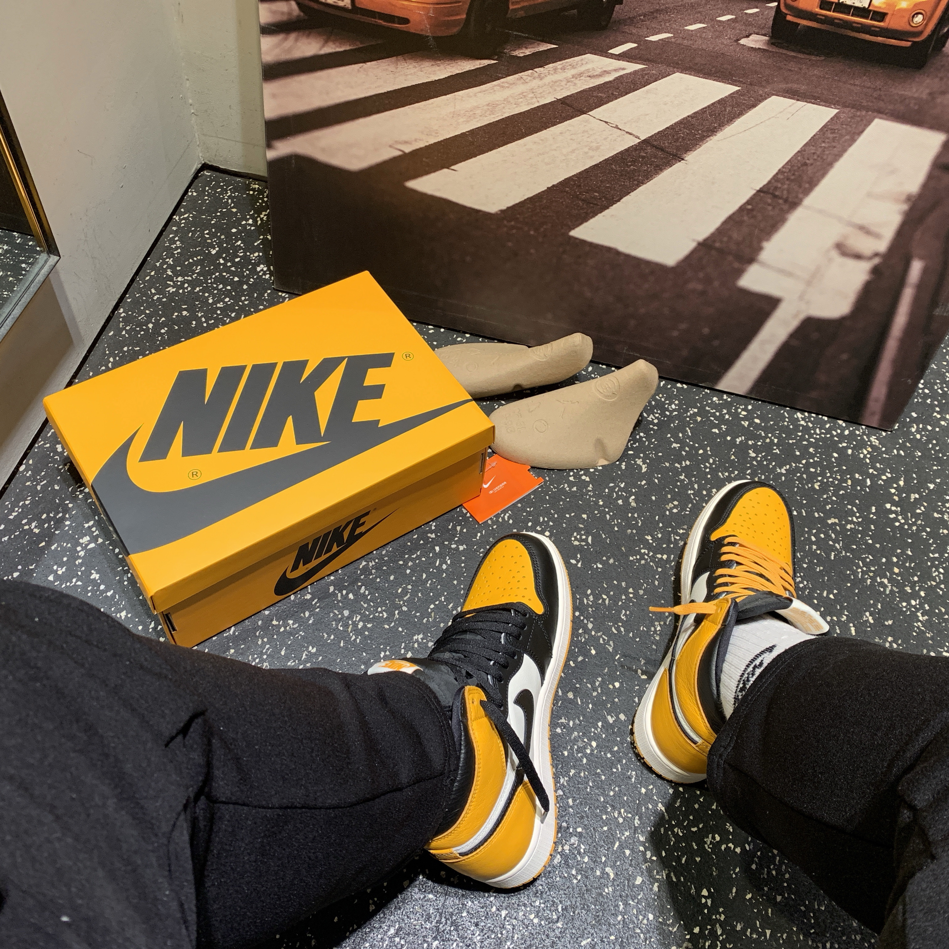 Jordan 1 Retro High OG Taxi 착용 스타일 - 4