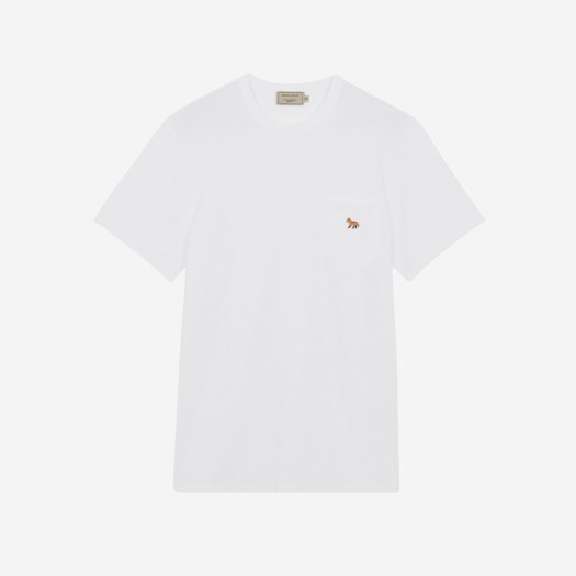 Maison Kitsune Profile Fox Patch Pocket T-Shirt White