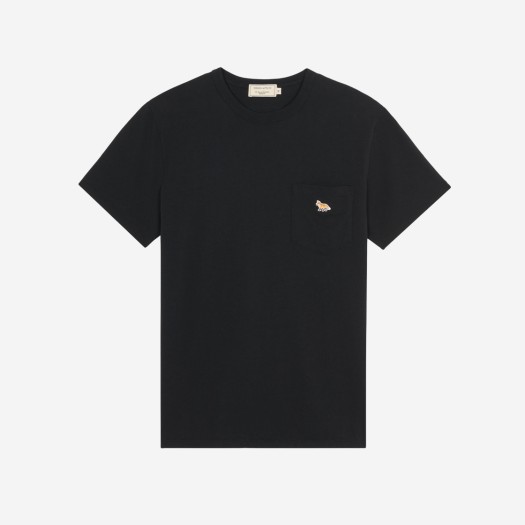 Maison Kitsune Profile Fox Patch Pocket T-Shirt Black