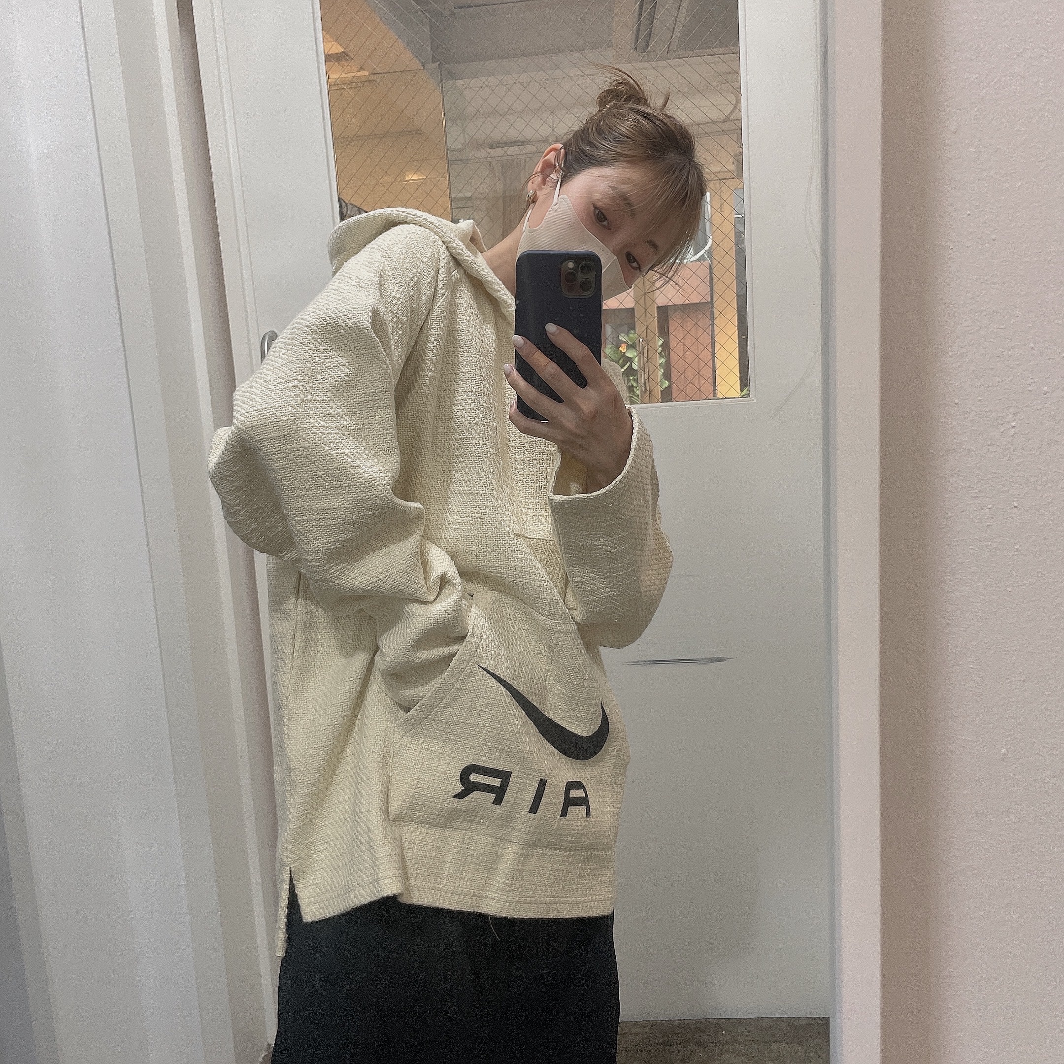 Nike x Stussy NRG Fleece Hemp Pullover Natural 착용 스타일