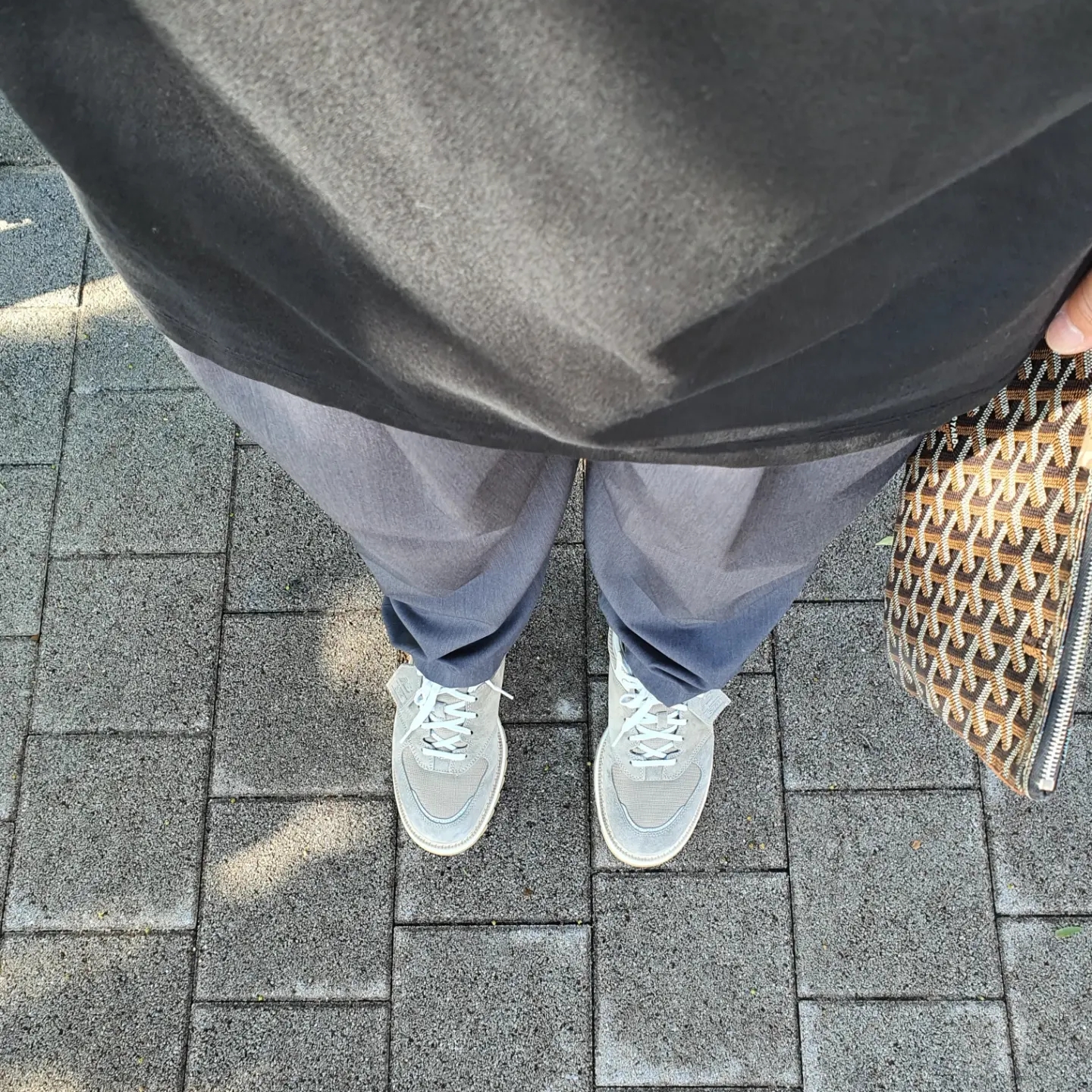 New Balance x Tokyo Design Studio 574 Grey Dune 착용 스타일 - 2