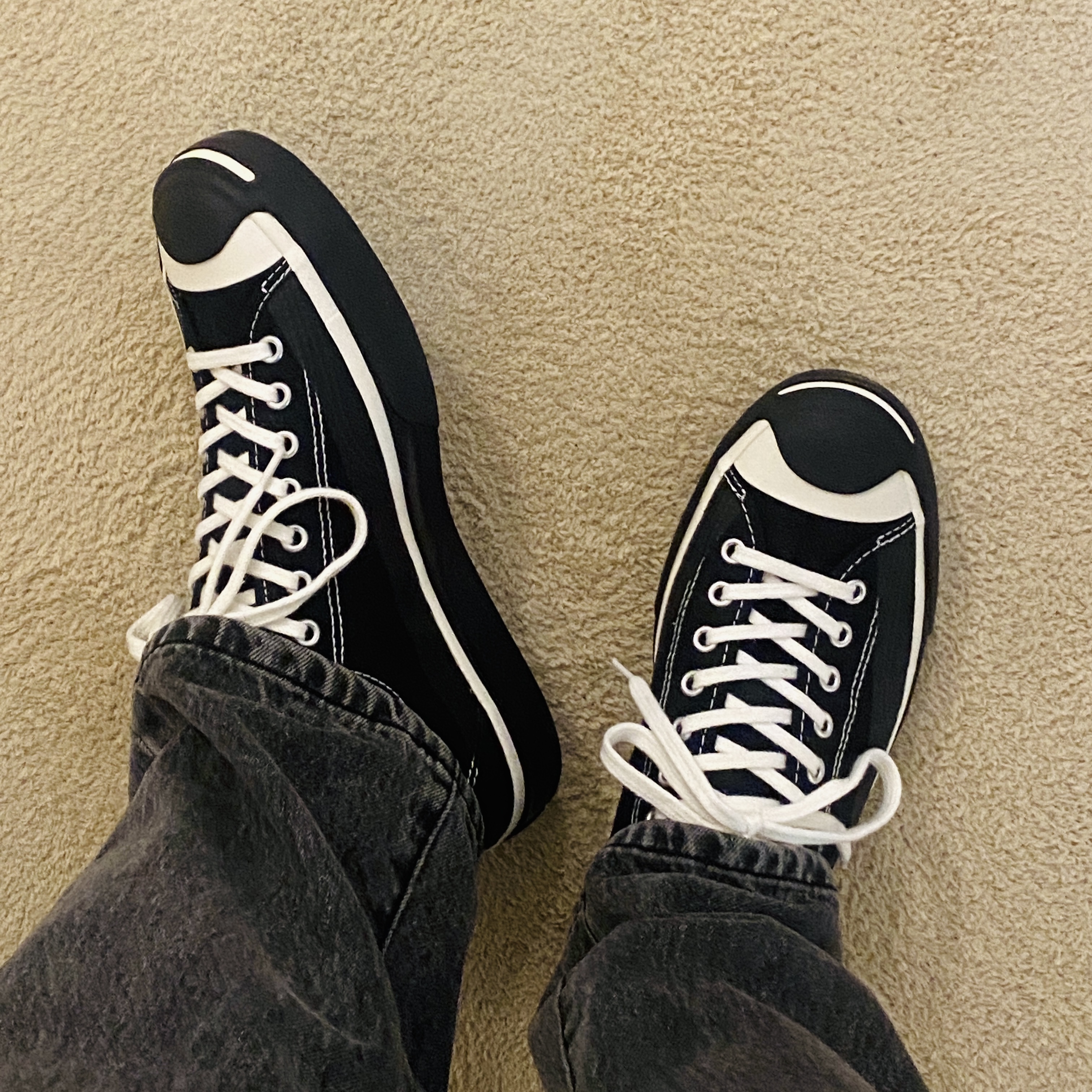 Converse x Neighborhood Jack Purcell Ox Motorcycle 착용 스타일 - 2