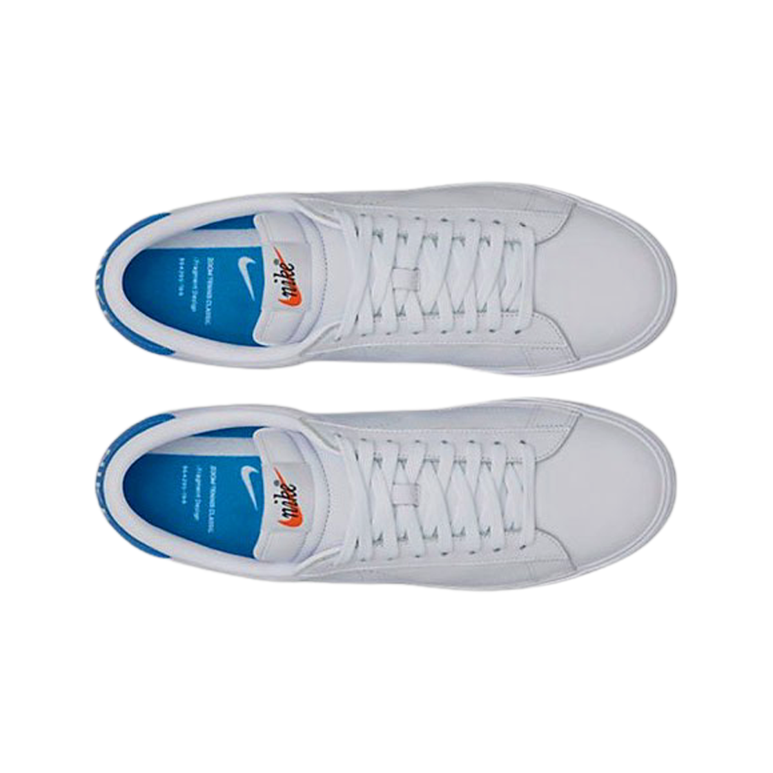 (W) 나이키 x 프라그먼트 에어 줌 테니스 클래식 AC 화이트 라이트 포토 블루((W) Nike x Fragment Air Zoom Tennis Classic AC White Light Photo Blue) - 2