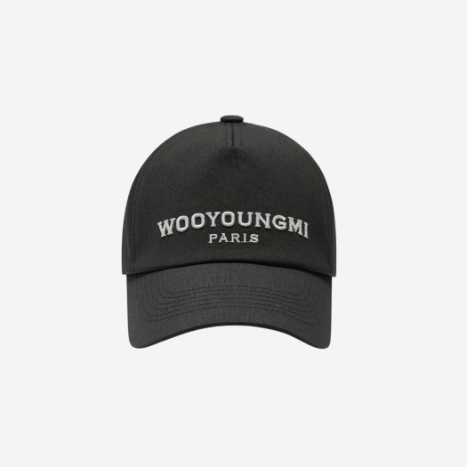 Wooyoungmi White Embroidered Logo Ball Cap Grey Denim - 22FW