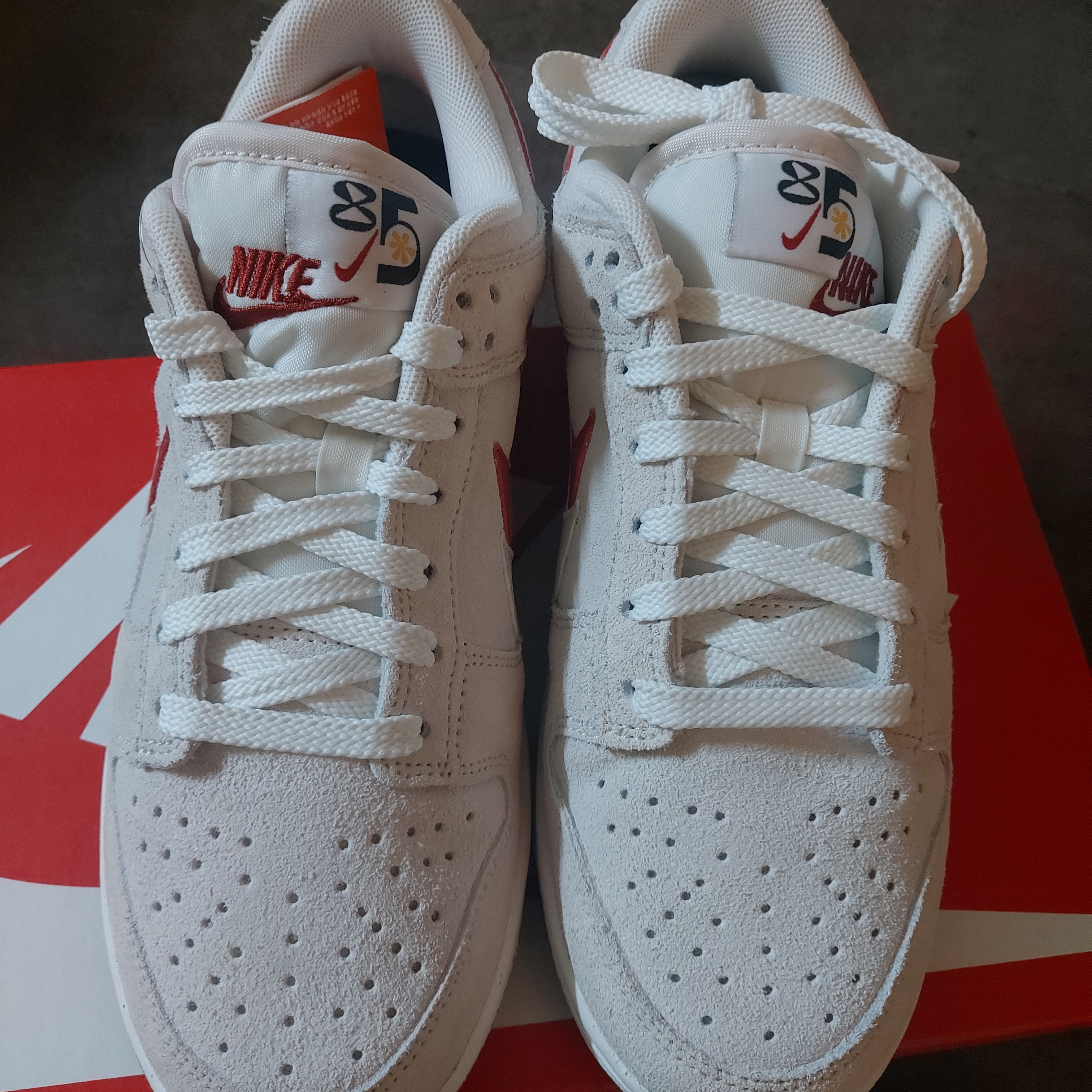 (W) Nike Dunk Low SE 85 Cinnabar 착용 스타일 - 3