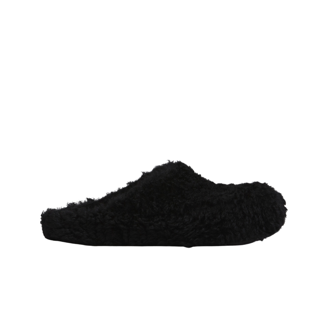 (W) 마르니 셔링 퍼스벳 사보 블랙((W) Marni Shearling Fussbett Sabot Black)