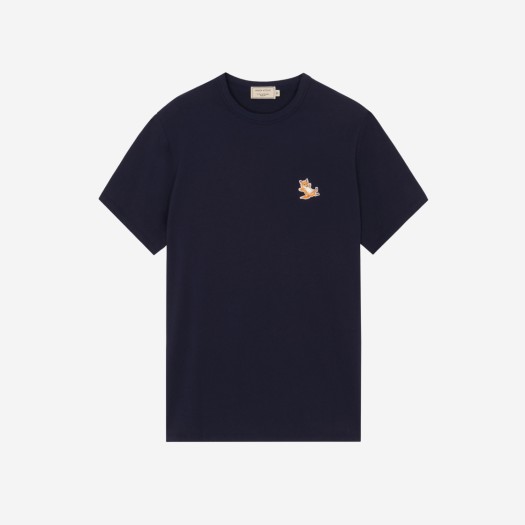 Maison Kitsune Chillax Fox Patch Classic T-Shirt Navy