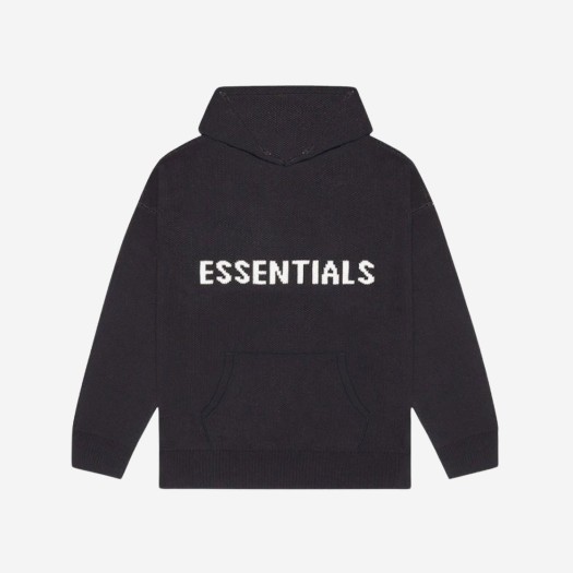 Essentials Knit Hoodie Black - 20FW