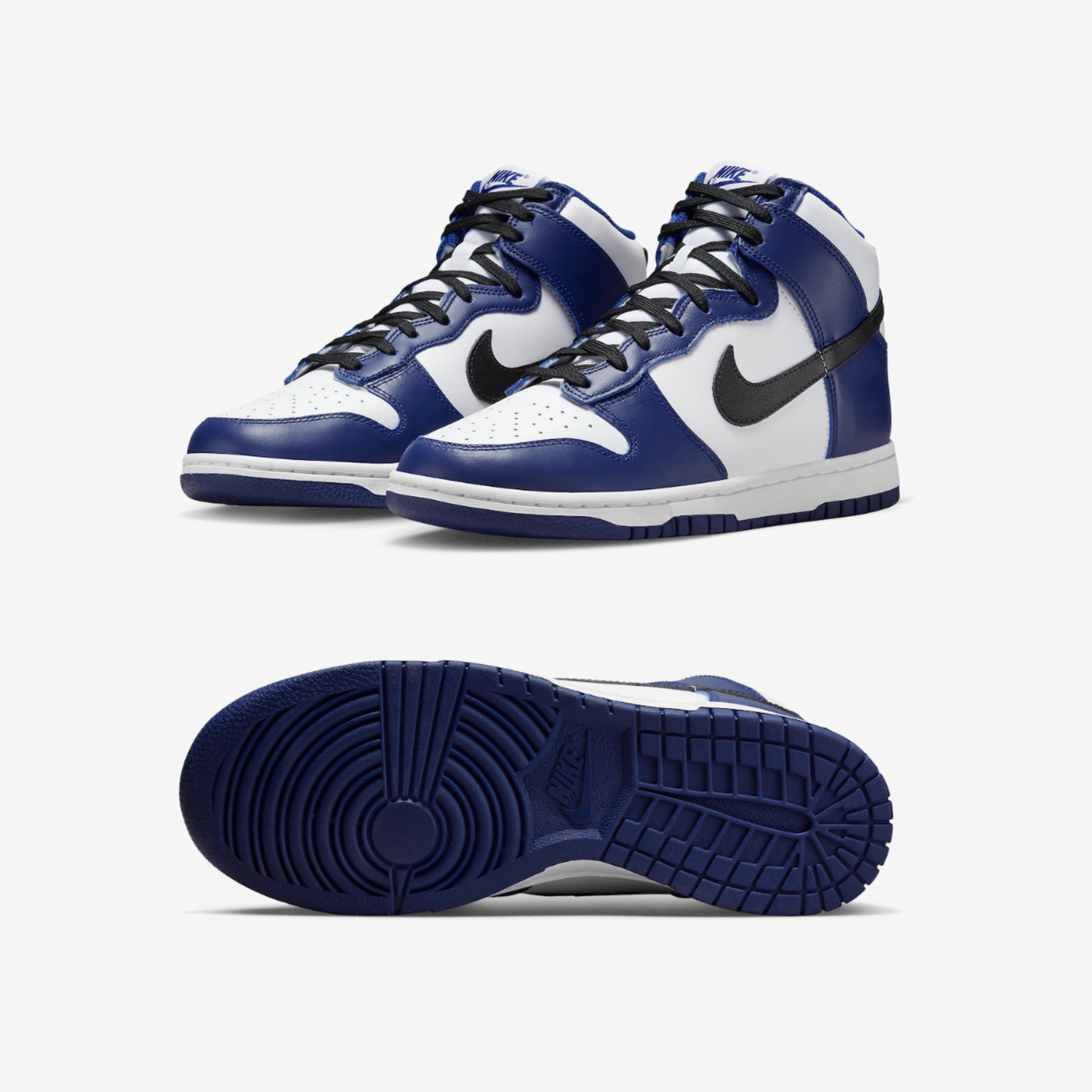 (W) Nike Dunk High Deep Royal Blue 착용 스타일 - 2