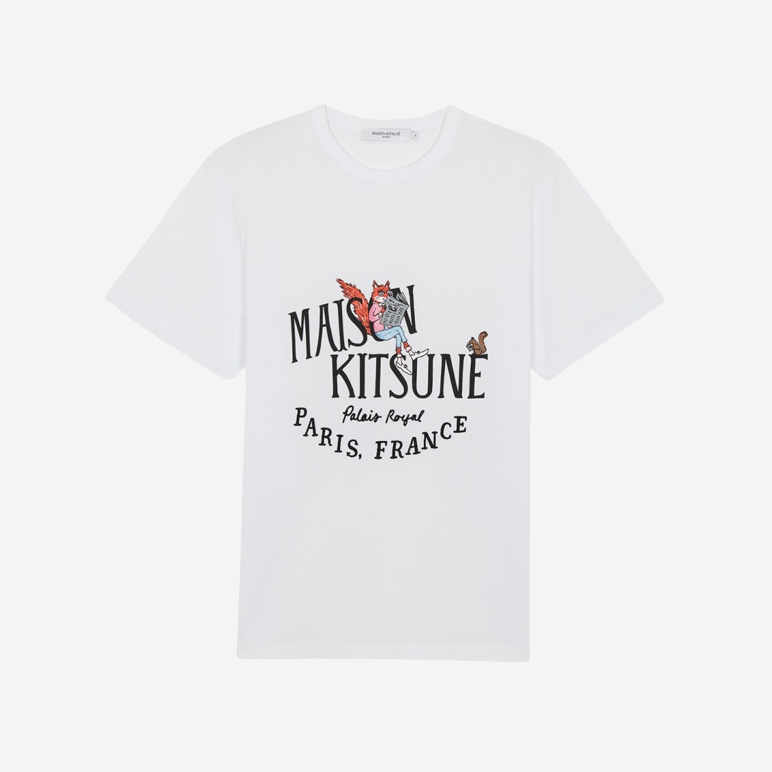 Maison Kitsune Oly Palais Royal News Classic T-Shirt White 상세 이미지 1