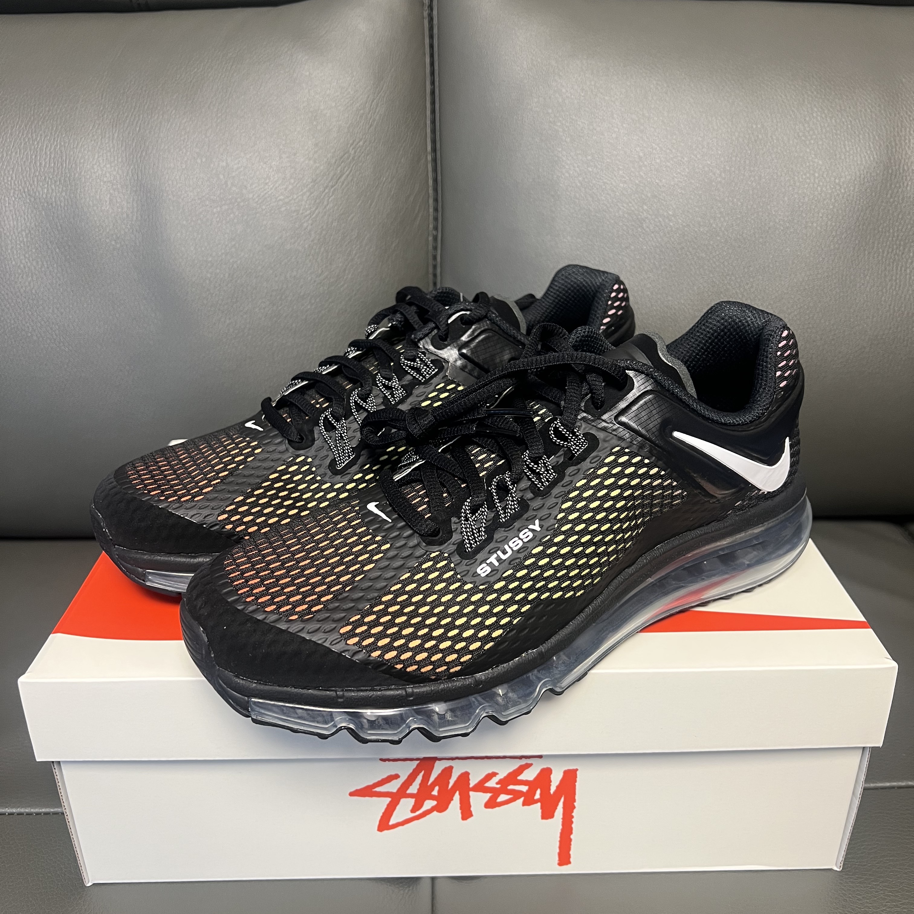 Nike x Stussy Air Max 2013 Black 착용 스타일 - 3