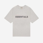 Essentials 3D Silicon Applique Boxy T-Shirt Heather Oatmeal - 20FW