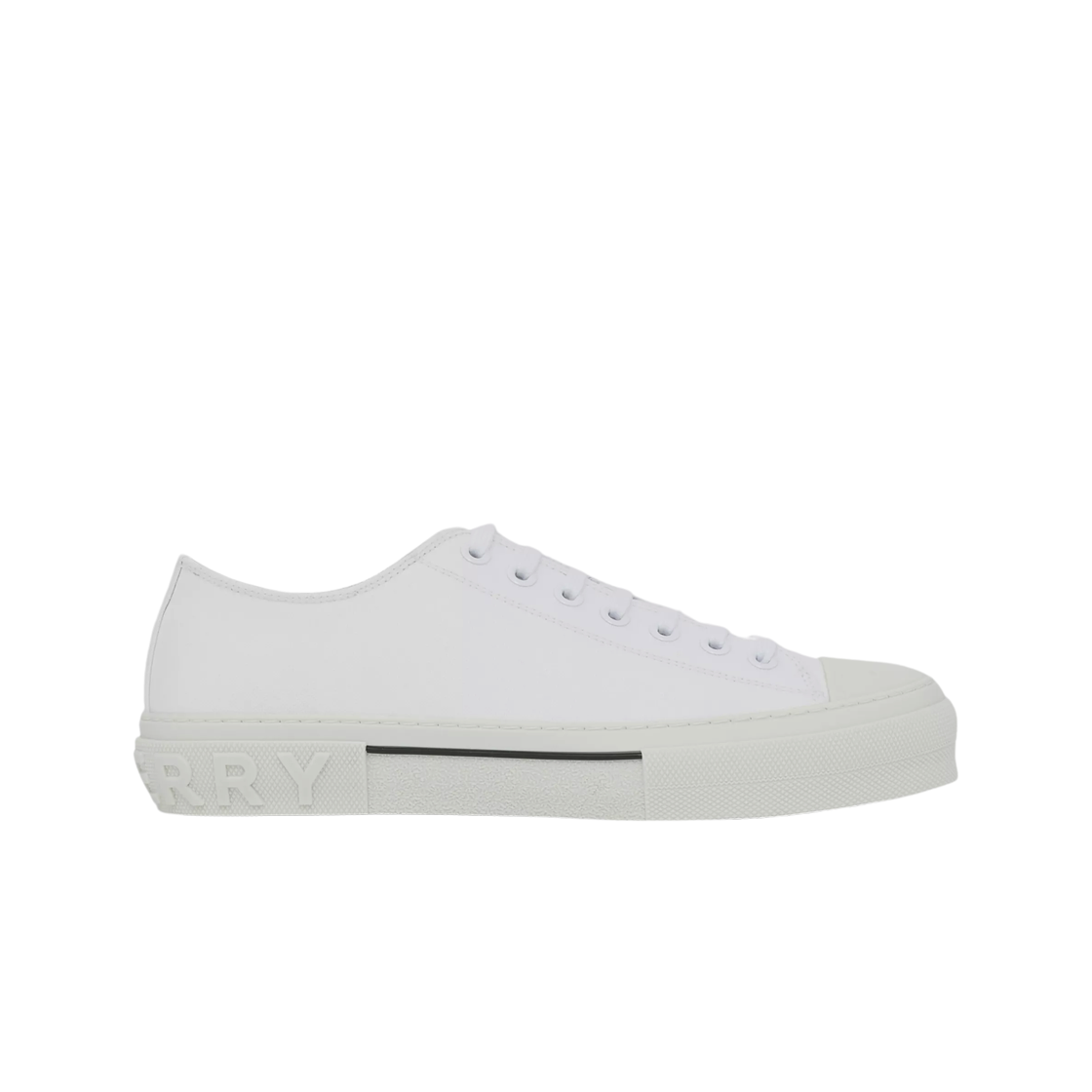 8052340 Burberry Logo Detail Cotton Sneakers Neutral White - 대표 이미지 #1