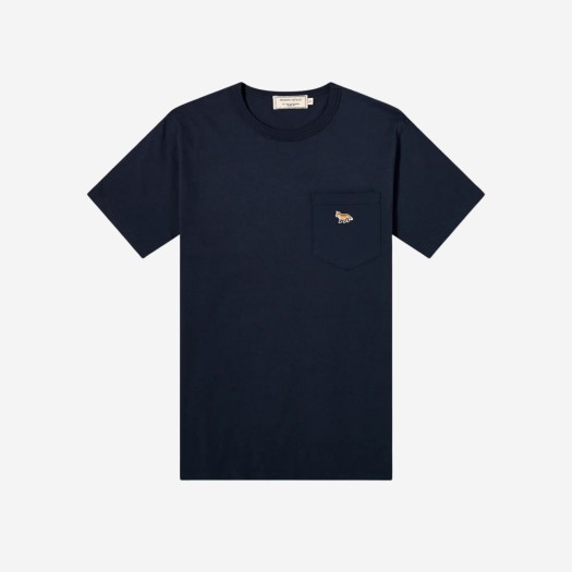 Maison Kitsune Profile Fox Patch Pocket T-Shirt Navy