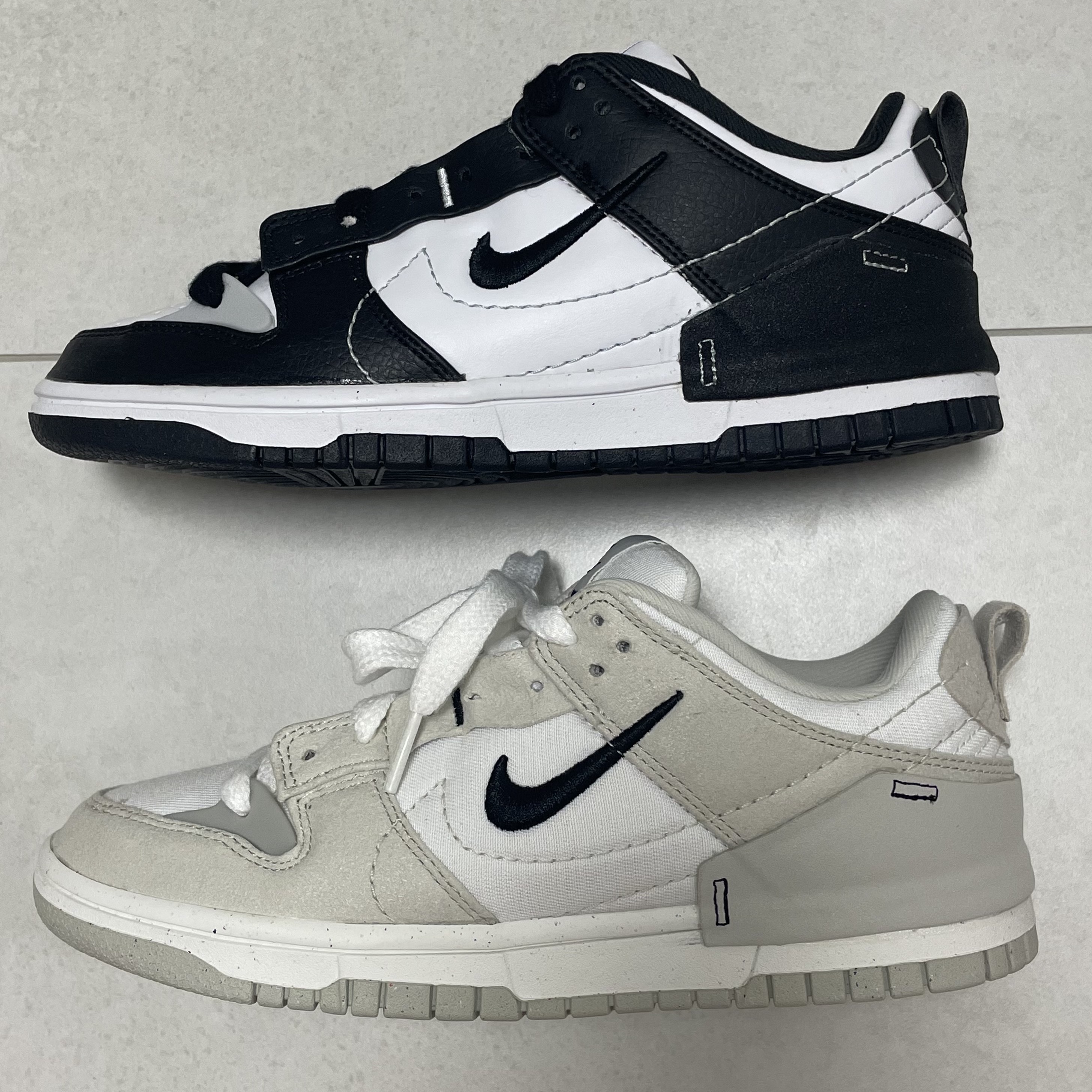 (W) Nike Dunk Low Disrupt 2 White Light Bone, (W) Nike Dunk Low Disrupt 2 Black White 착용 스타일