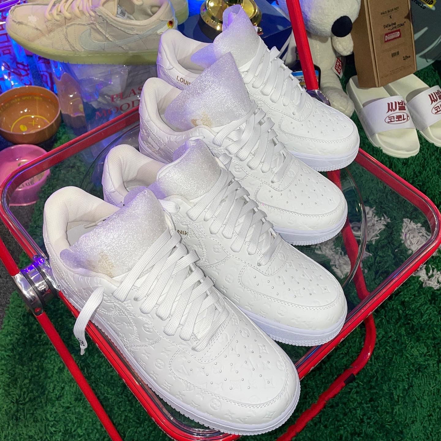 (W) Jordan 4 x Off-White Retro SP Sail, Jordan x Off-White S/S T-Shirt Phantom - Asia 착용 스타일 - 3