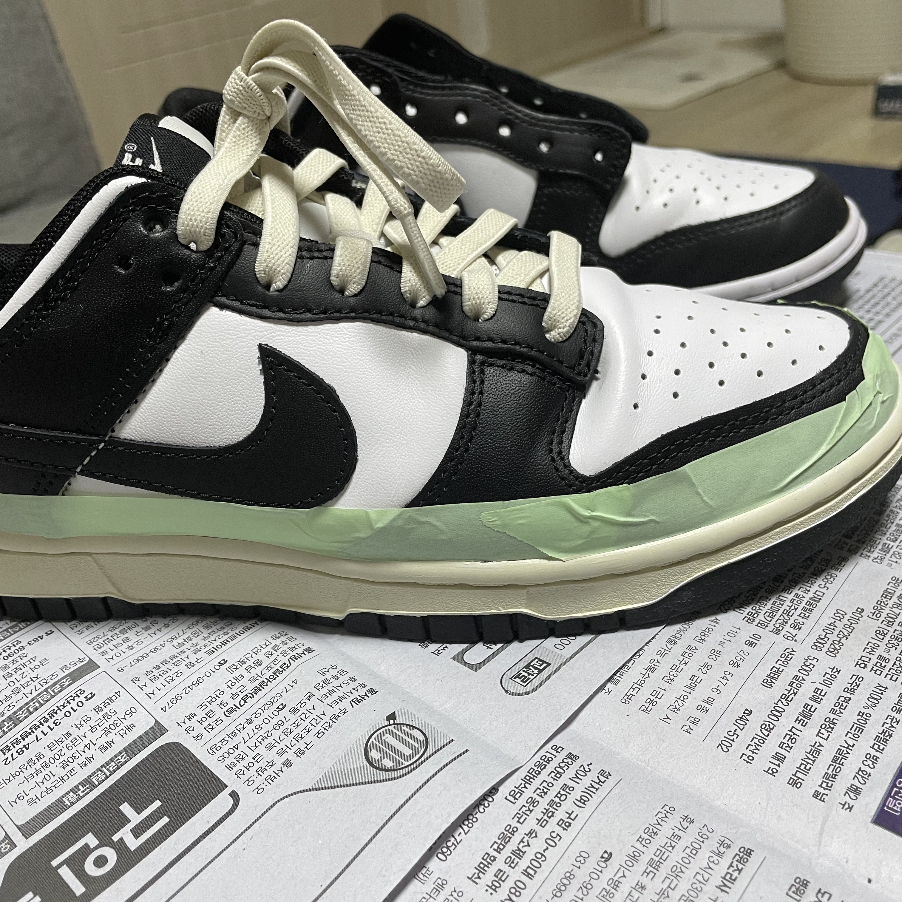 Nike Dunk Low Retro Black 착용 스타일 - 3